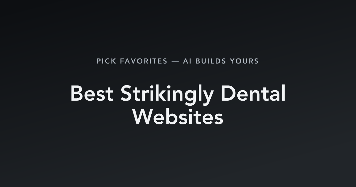 Best Strikingly Dental Websites with count