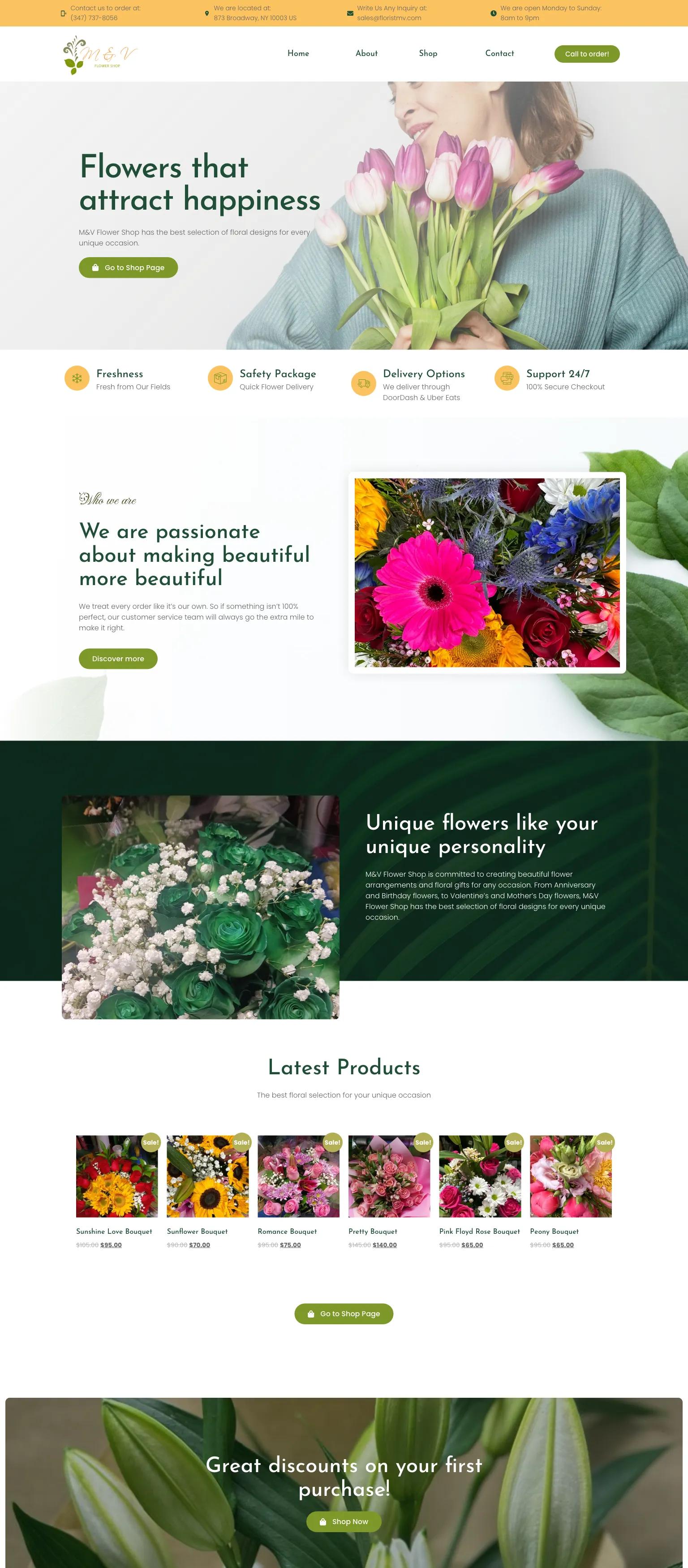 M&V Flower Shop screenshot