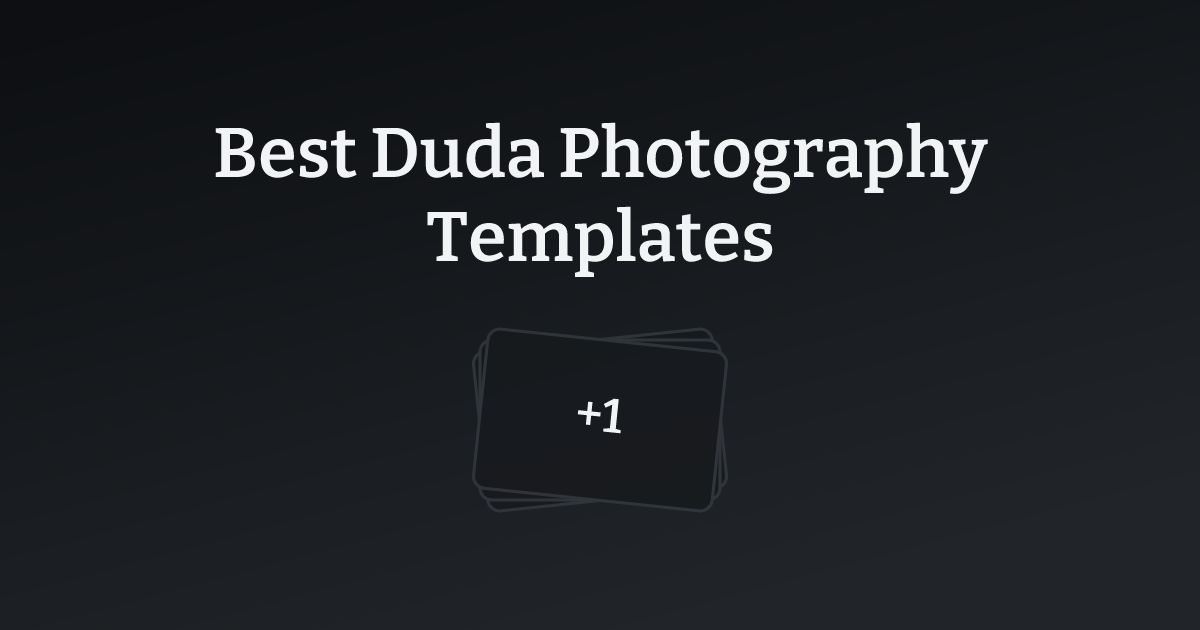 Best Duda Photography Templates with count