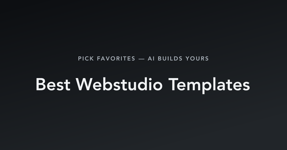 Best Webstudio Templates with count