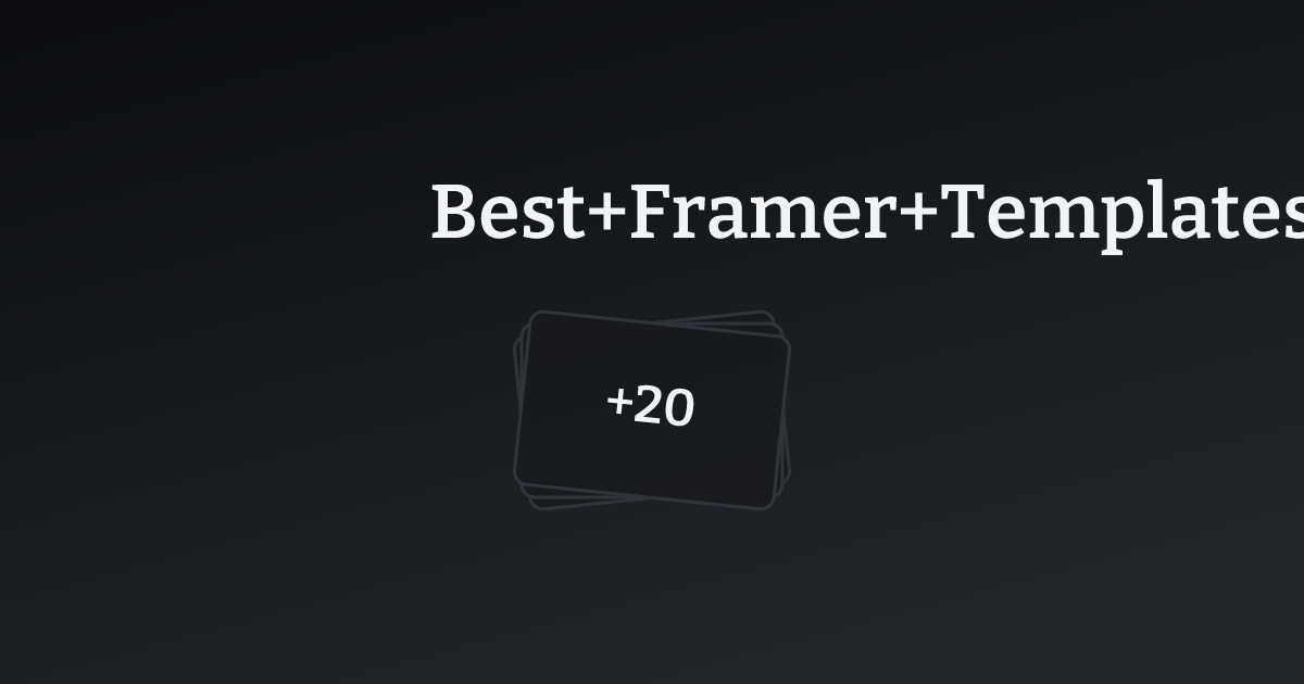 Best Framer Templates with count