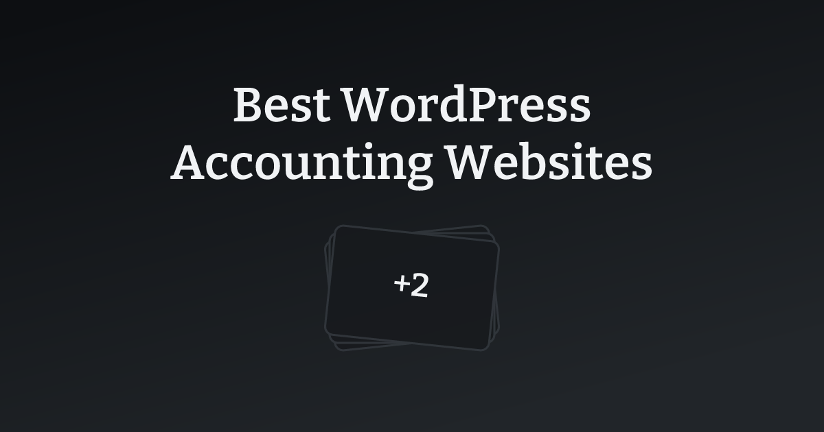Best WordPress Accounting Websites with count