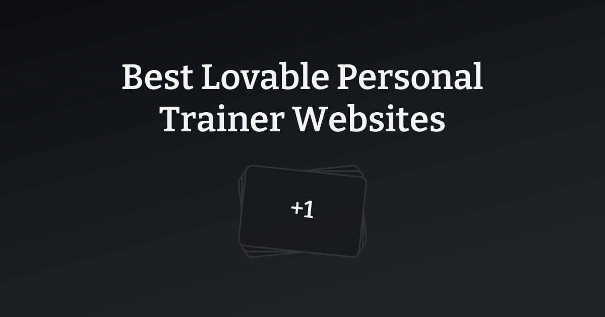 Best Lovable Personal Trainer Websites with count
