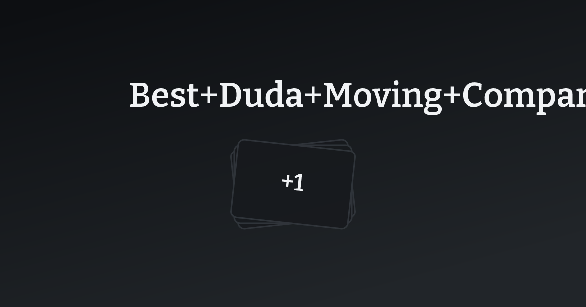 Best Duda Moving Company Websites with count