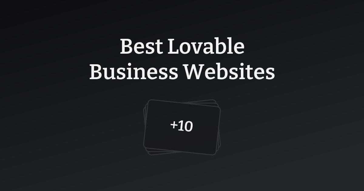 Best Lovable Business Websites with count