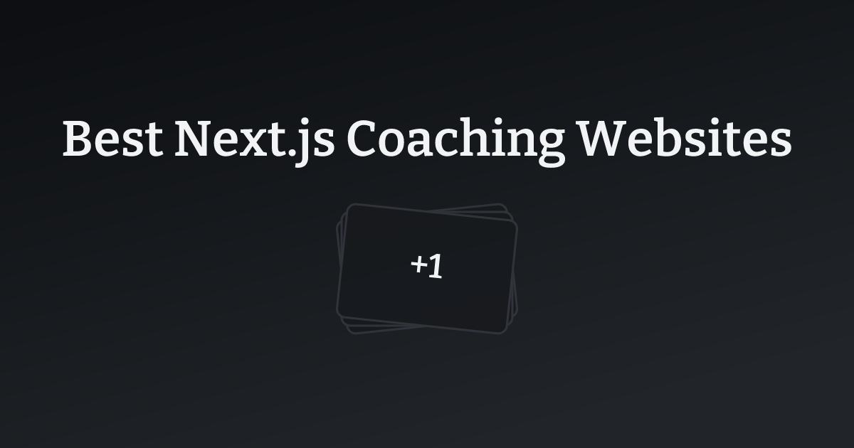 Best Next.js Coaching Websites with count