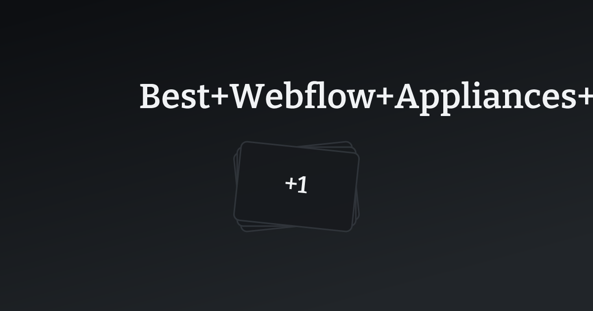 Best Webflow Appliances Templates with count