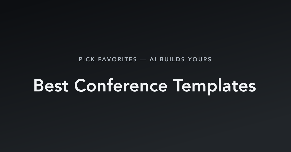 Best Conference Templates with count