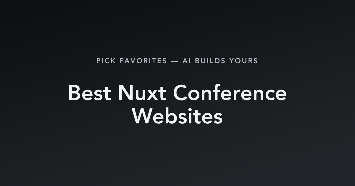 Best Nuxt Conference Websites with count