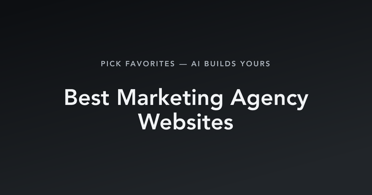 Best Marketing Agency Websites with count
