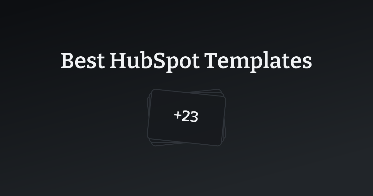 Best HubSpot Templates with count