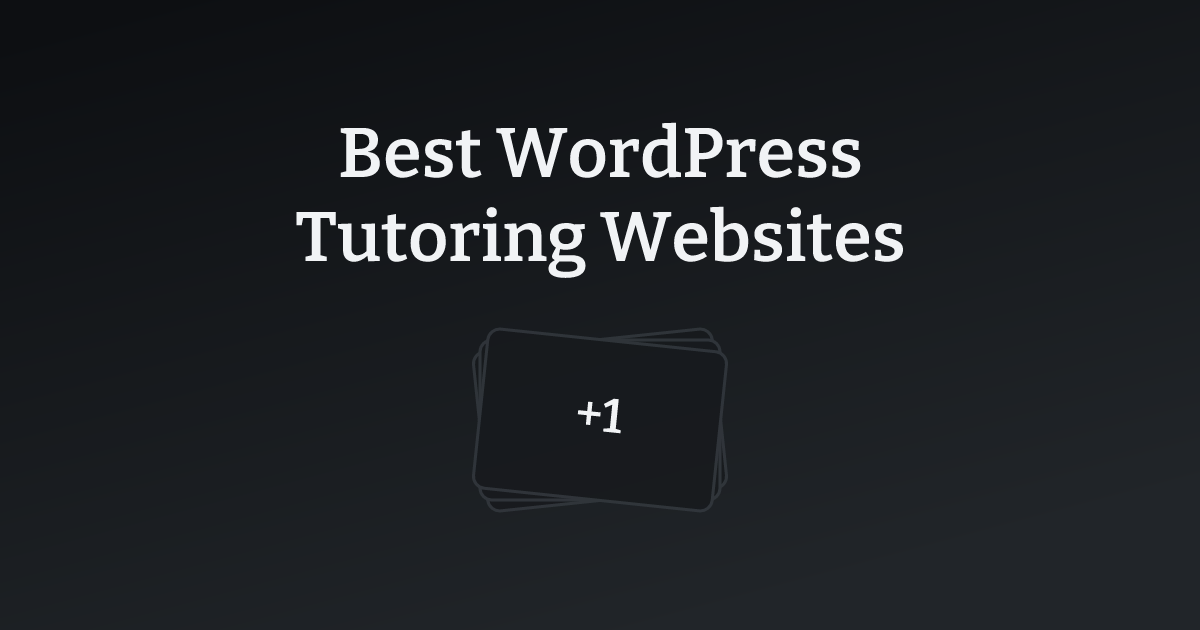 Best WordPress Tutoring Websites with count