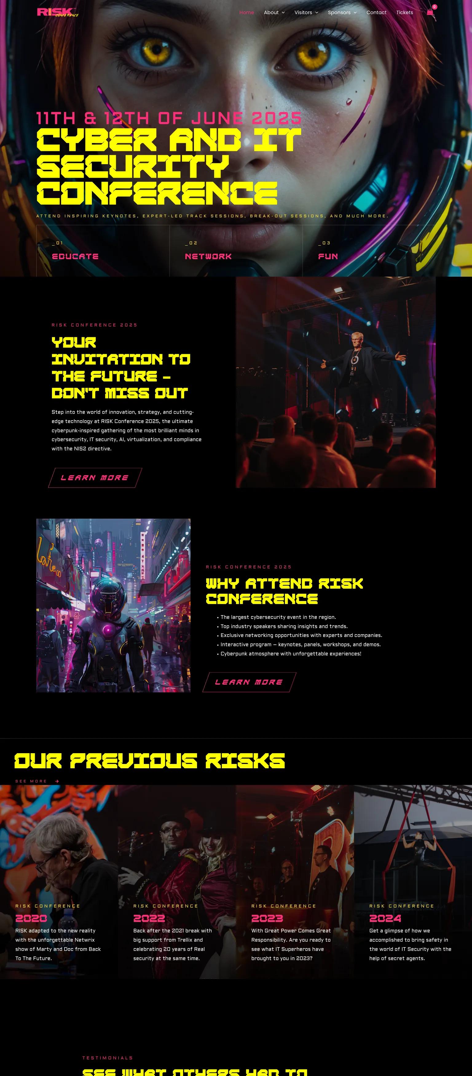 RISK Conference screenshot