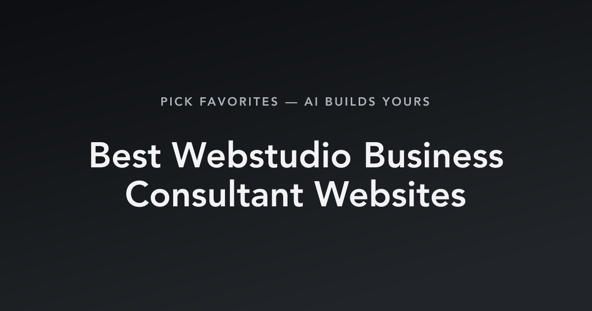 Best Webstudio Business Consultant Websites with count