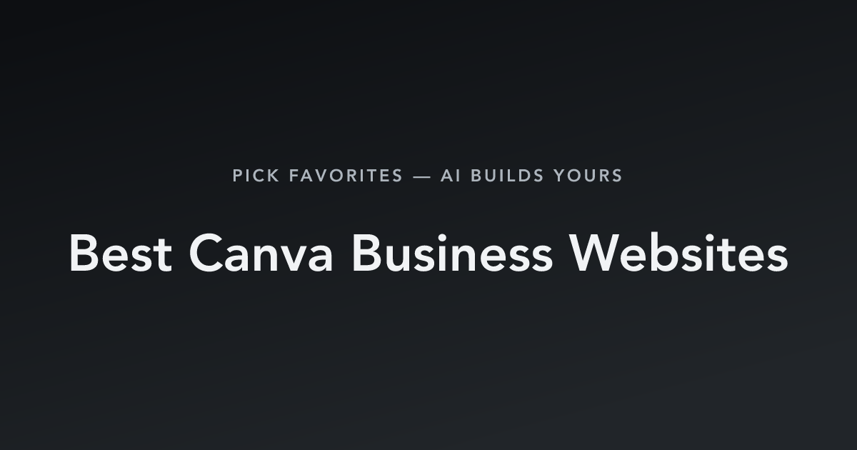 Best Canva Business Websites with count