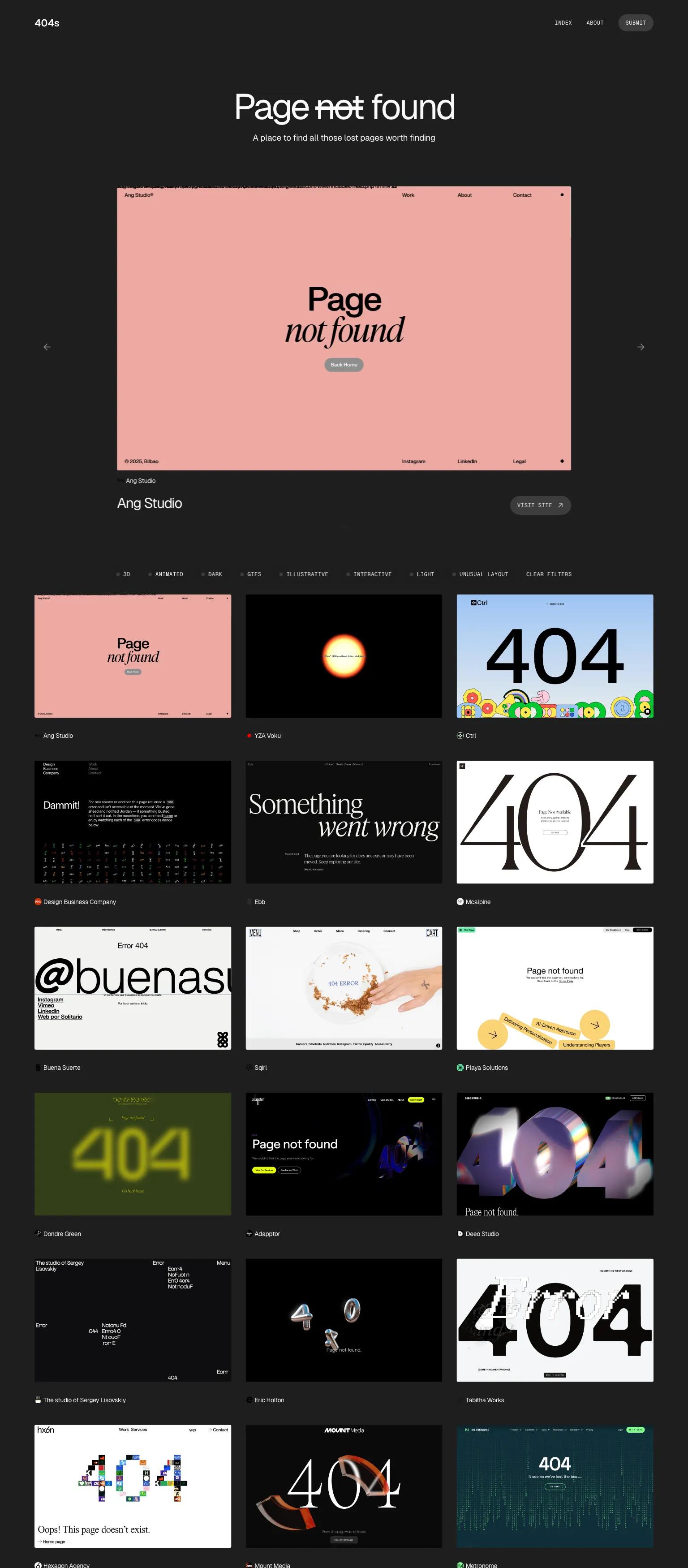 404s Design screenshot