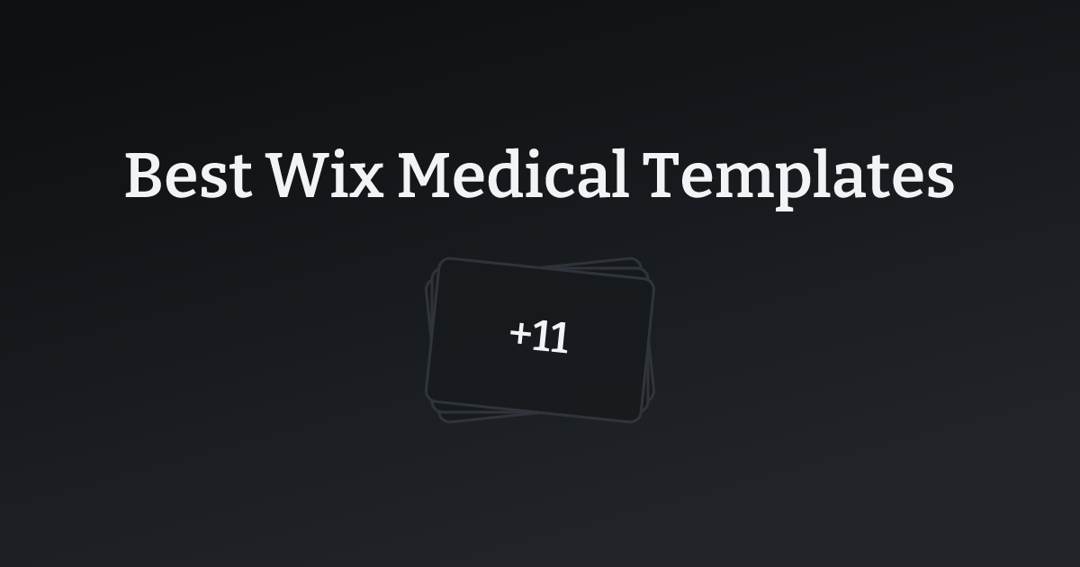 Best Wix Medical Templates with count