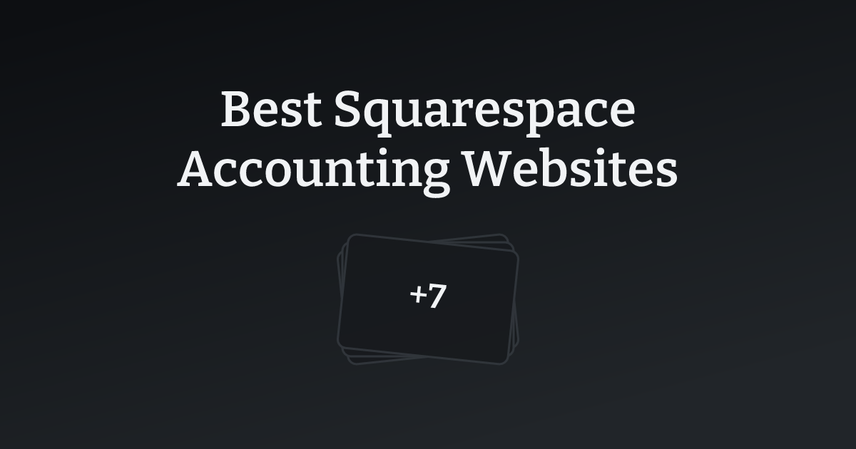Best Squarespace Accounting Websites with count
