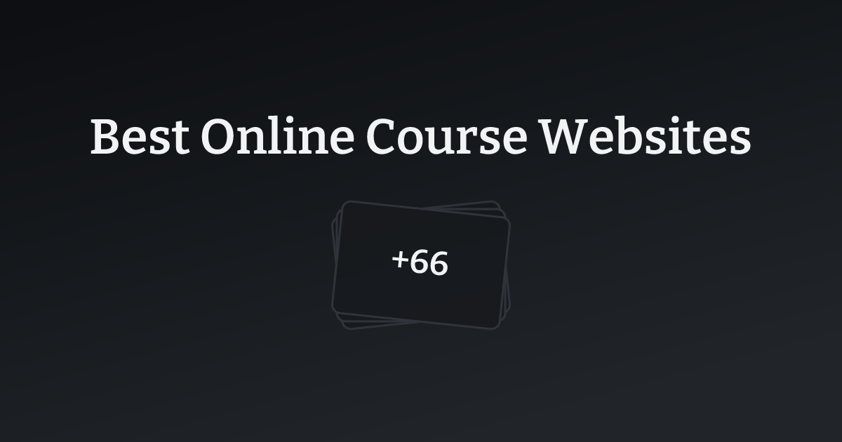 Best Online Course Websites with count