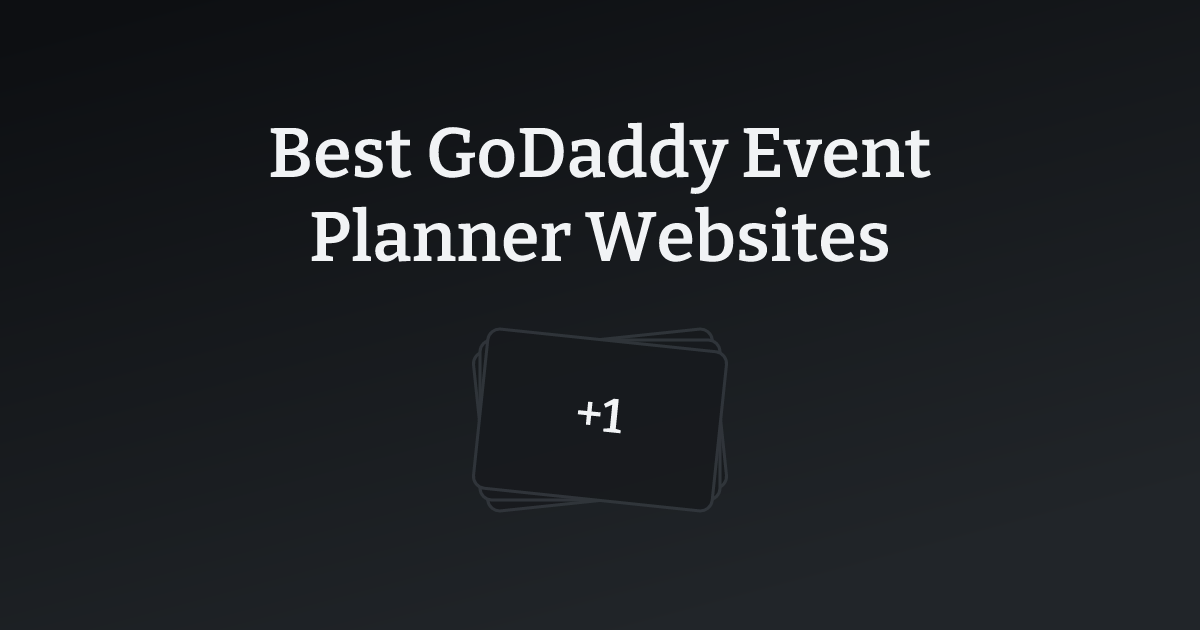 Best GoDaddy Event Planner Websites with count