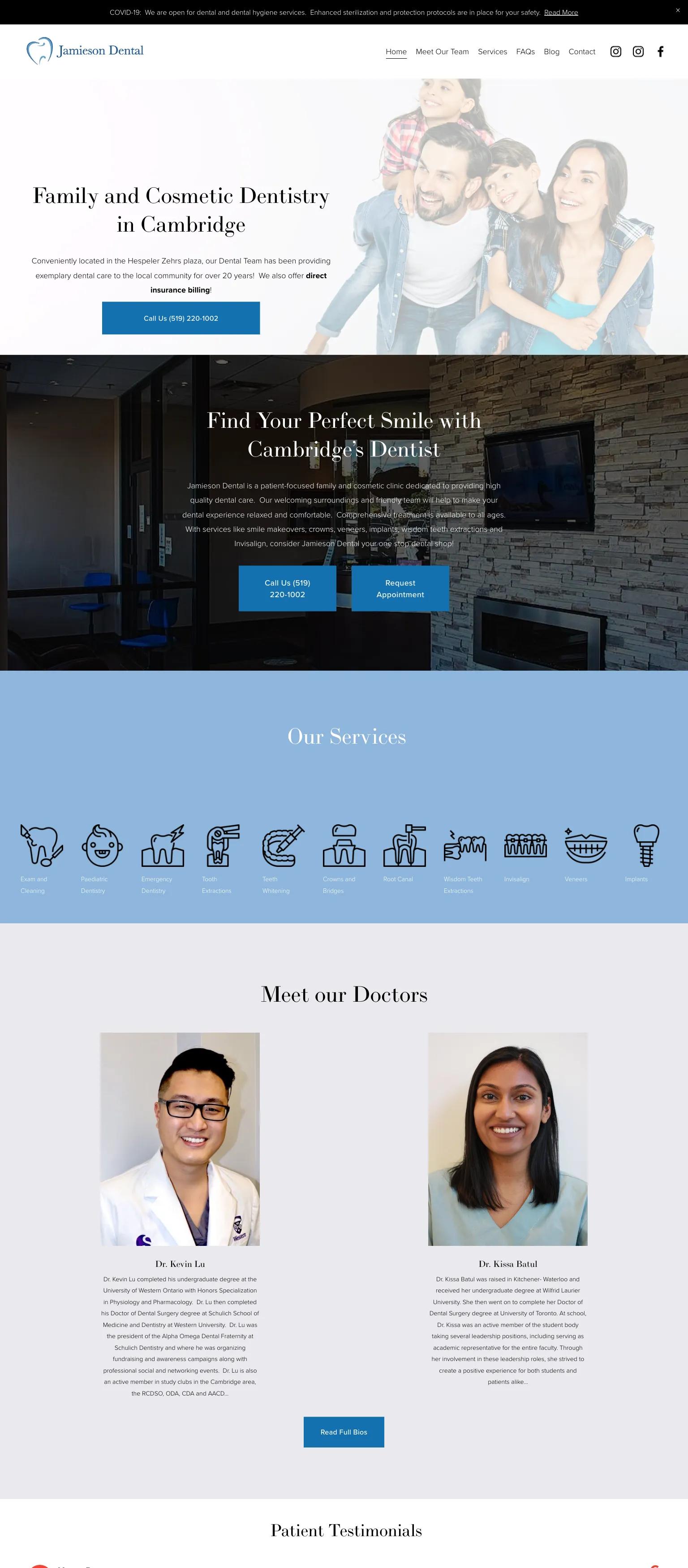 Jamieson Dental screenshot