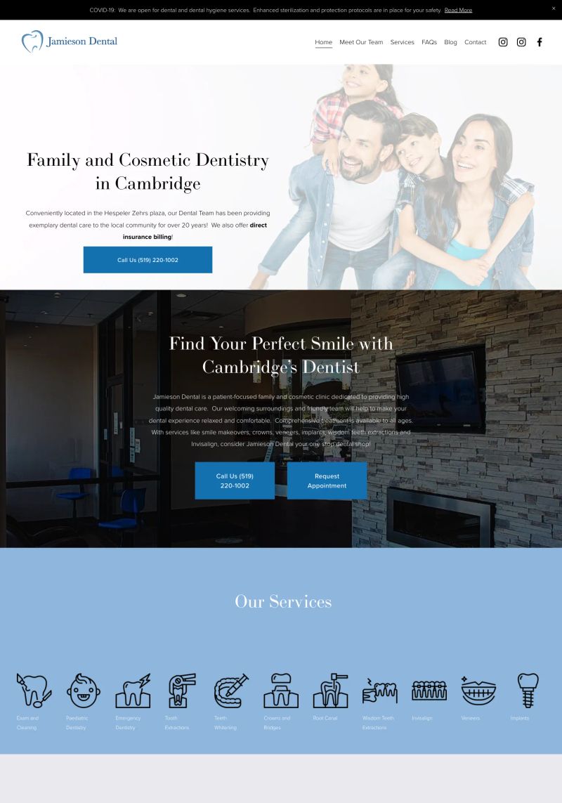 Jamieson Dental screenshot