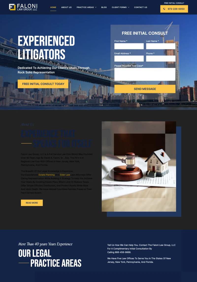 Faloni Law Group screenshot