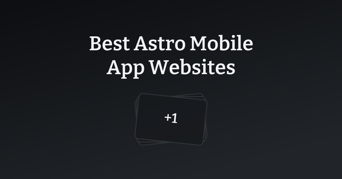Best Astro Mobile App Websites with count