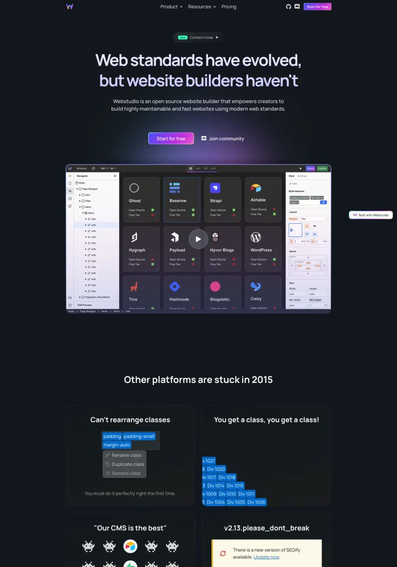 Webstudio screenshot