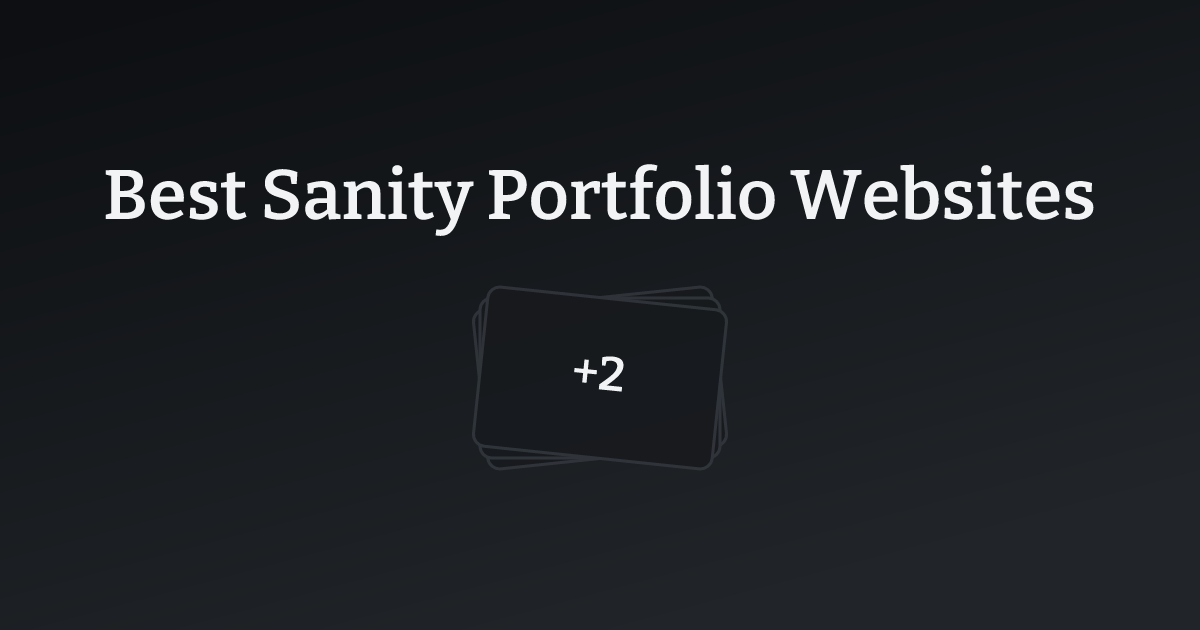 Best Sanity Portfolio Websites with count