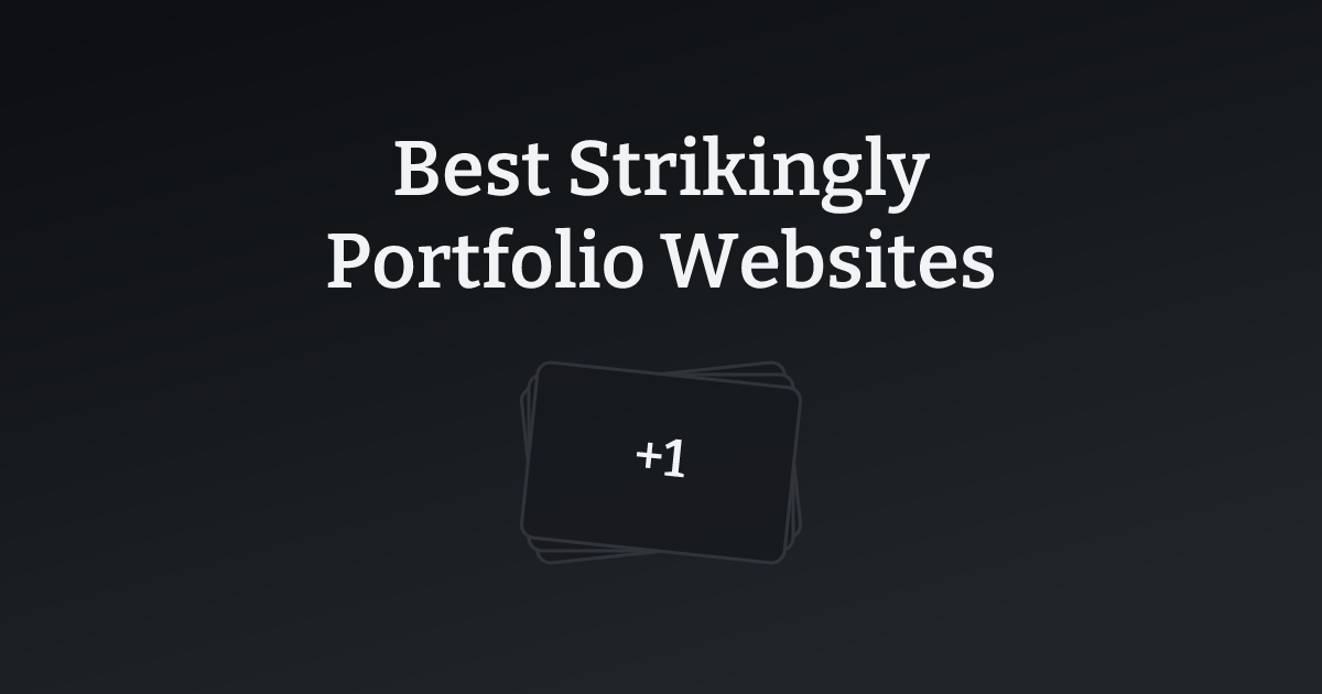 Best Strikingly Portfolio Websites with count