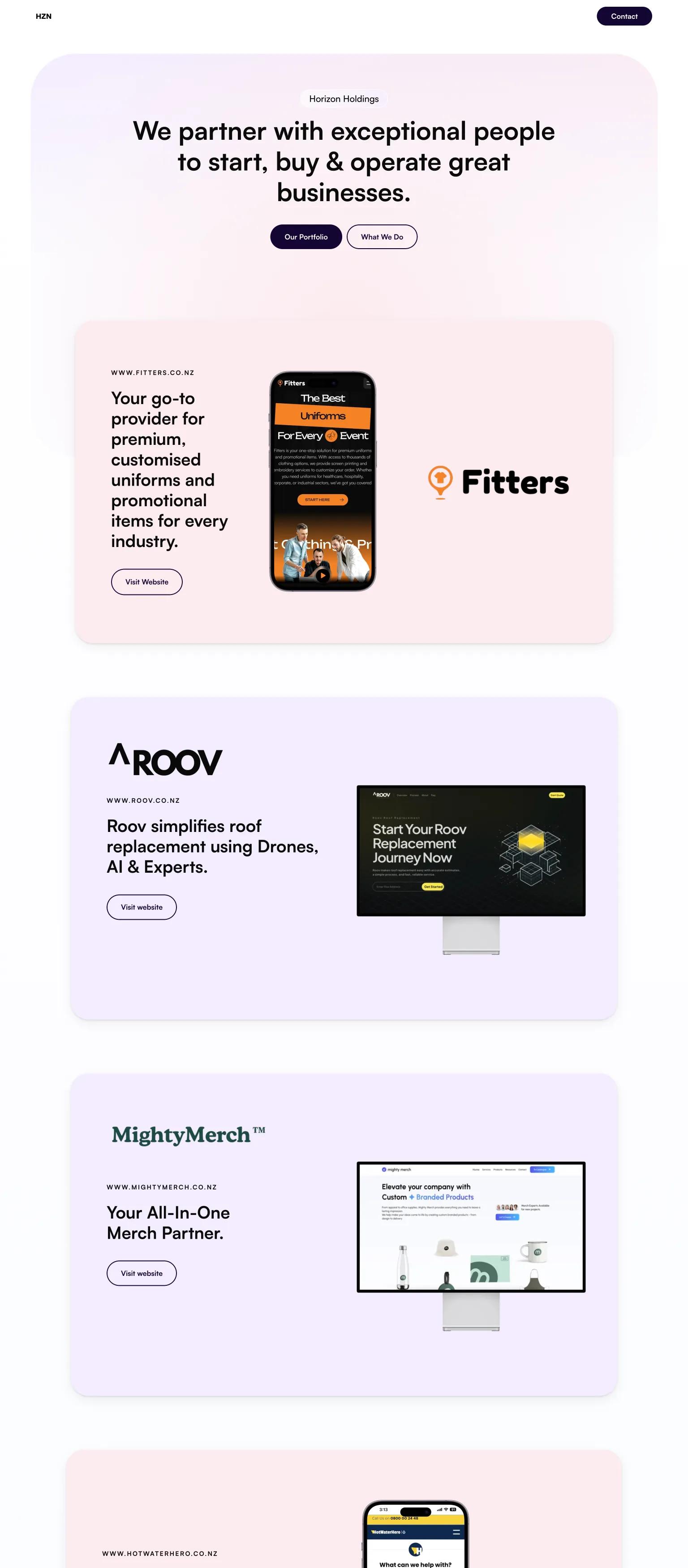 Horizon Holdings screenshot