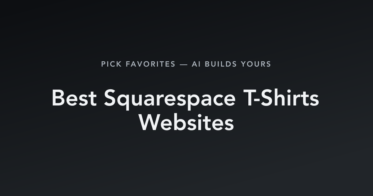 Best Squarespace T-Shirts Websites with count