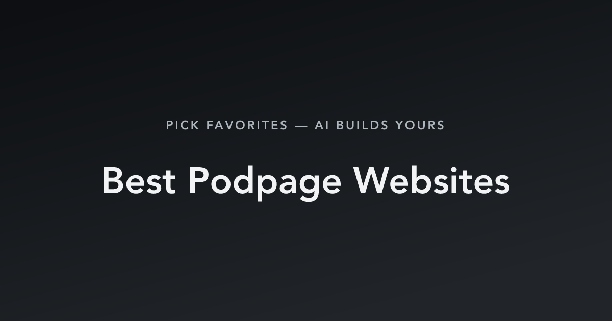 Best Podpage Websites with count