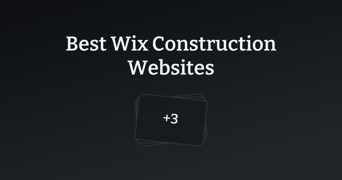 Best Wix Construction Websites with count