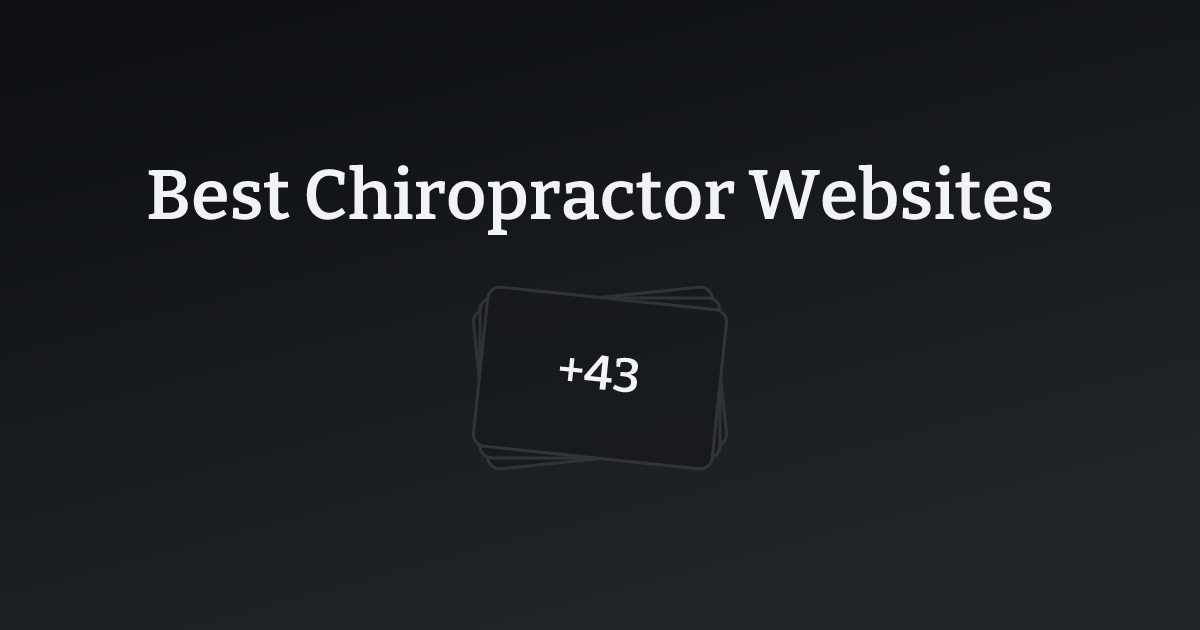 Best Chiropractor Websites with count