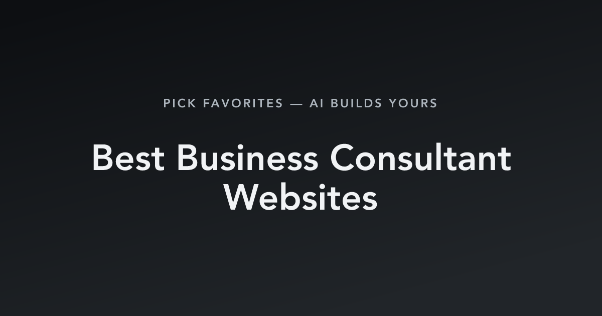 Best Business Consultant Websites with count