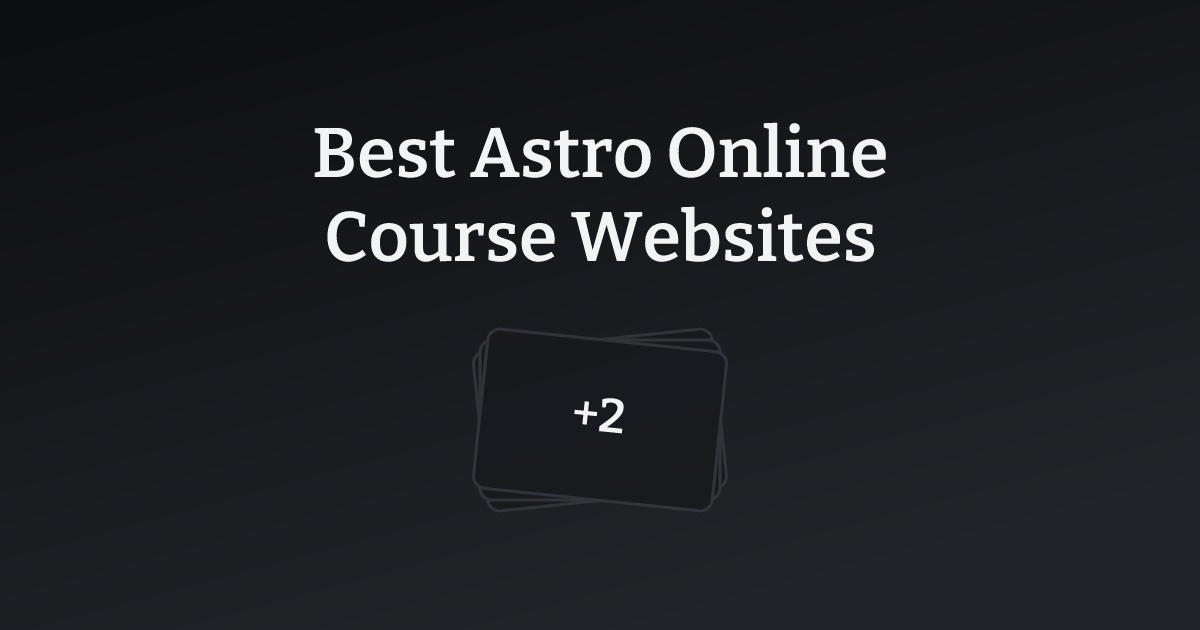 Best Astro Online Course Websites with count