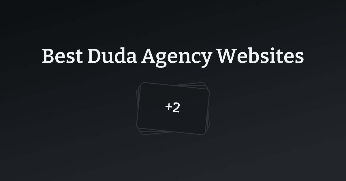 Best Duda Agency Websites with count