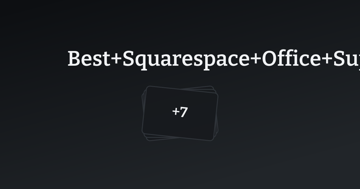 Best Squarespace Office Supply Templates with count