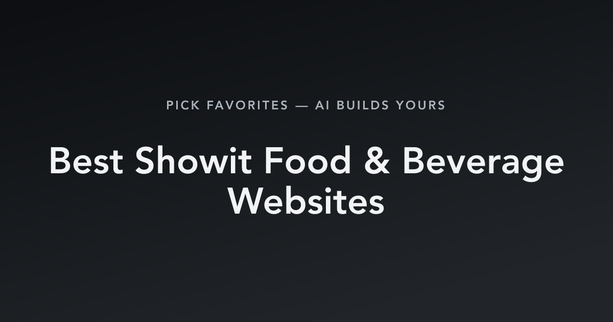 Best Showit Food & Beverage Websites with count