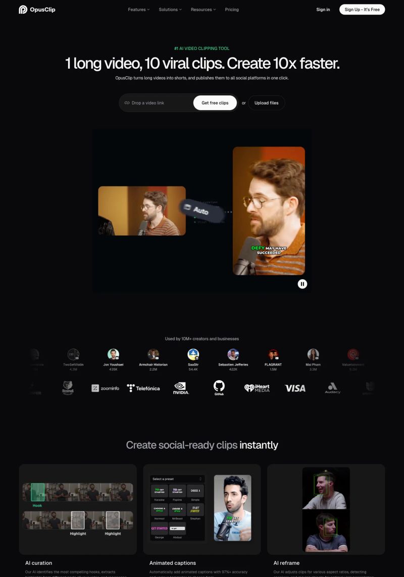 OpusClip screenshot