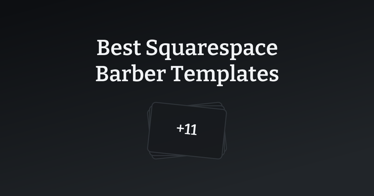 Best Squarespace Barber Templates with count