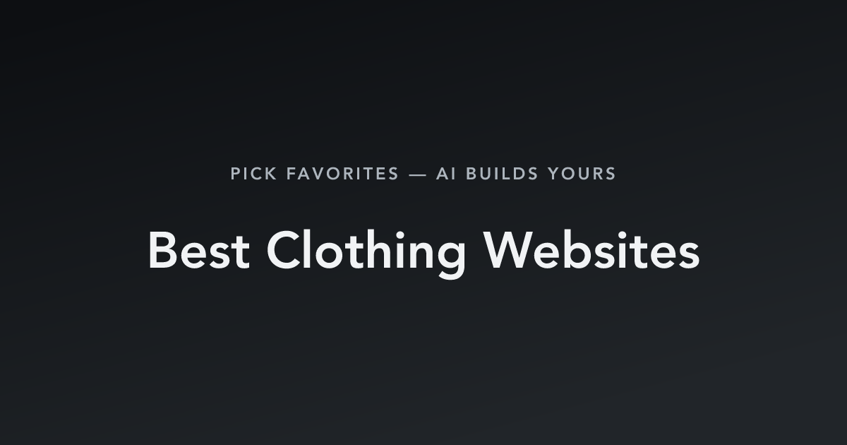 Best Clothing Websites with count