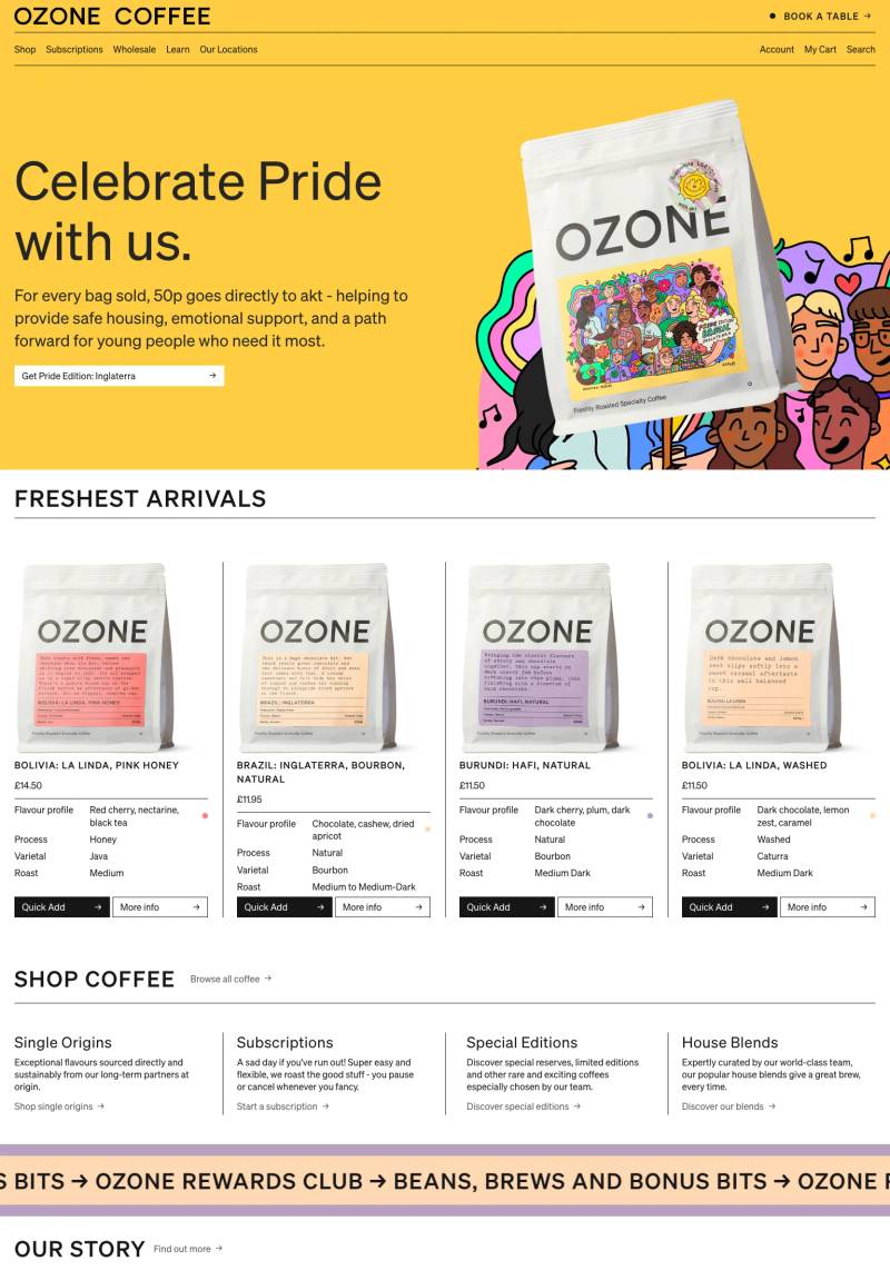 Collum Grid Examples 39 Best Coffee Shop Website Examples (2026)