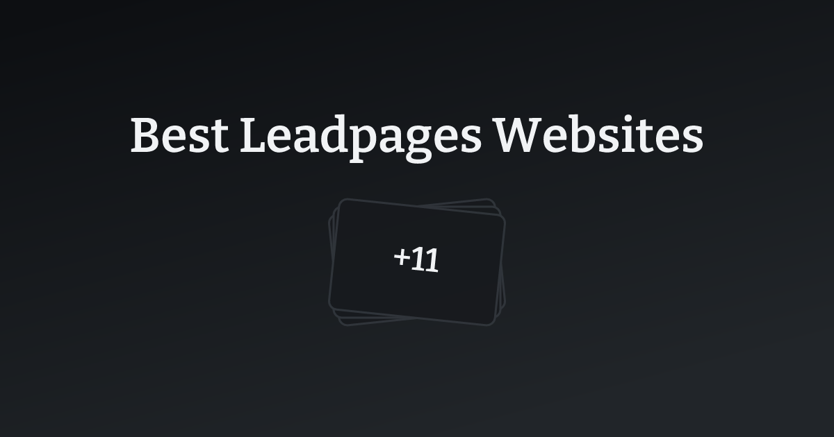 Best Leadpages Websites with count