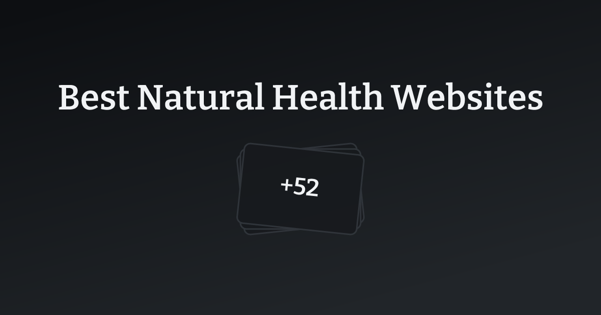 Best Natural Health Websites with count