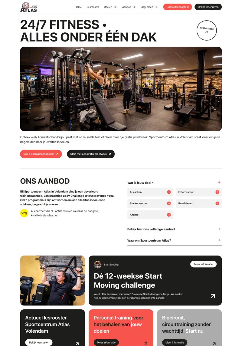 Sportcentrum Atlas screenshot