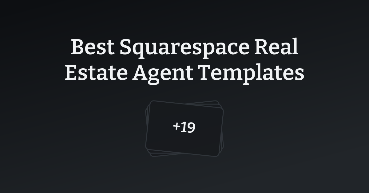 Best Squarespace Real Estate Agent Templates with count