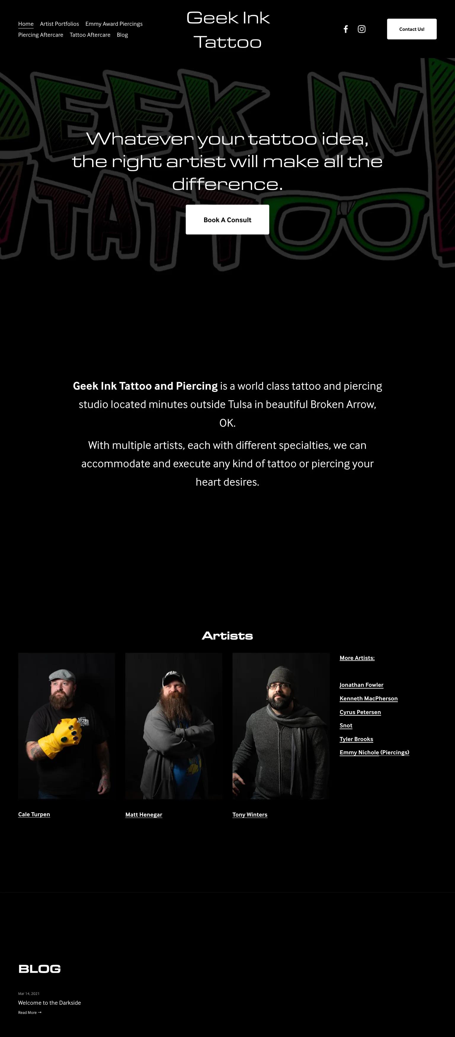 Geek Ink Tattoo screenshot